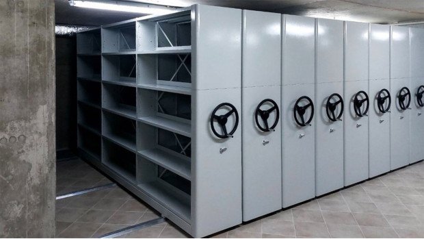 Архивные передвижные стеллажи у покупателя