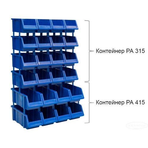 Односторонний пластиковый стеллаж 315-16/415-8