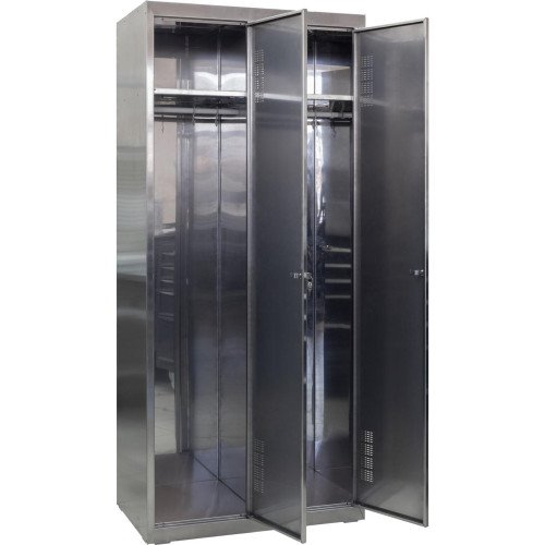 Шкаф для одежды нержавеющий ШОМ-400/2 (AISI 304)