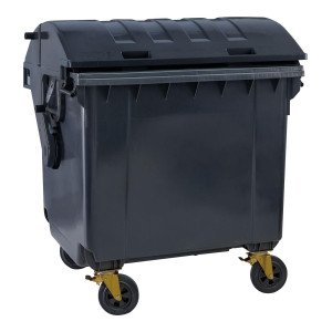 Контейнер для ТБО ТМ "ESE" 1100 л. с круглой  крышкой Серый