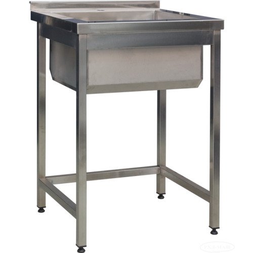 Мойка из нержавеющей стали односекционная сварная 600×700×850