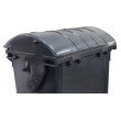 Контейнер для ТБО ТМ "ESE" 1100 л. с круглой крышкой+доп крышкой Серый