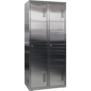 Шкаф для одежды нержавеющий ШОМ-400/2 (AISI 304)