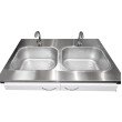 Стол-мойка на 2 раковины СМ-Н 1800×750