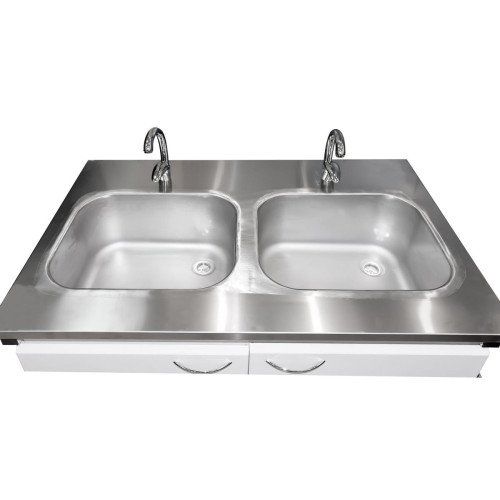 Стол-мойка на 2 раковины СМ-Н 1800×750