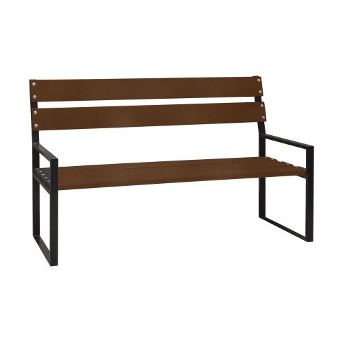 Лавка парковая ЛП-1500Д уп RAL-9005/Коричневый