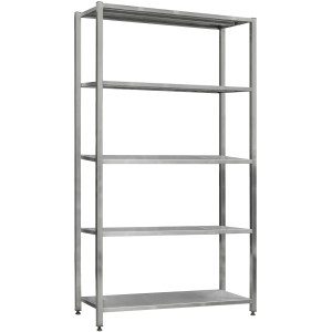 Стеллаж сварной из нержавеющей стали СжН-5-1900x500x2000
