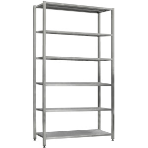 Стеллаж сварной из нержавеющей стали СжН-6-1600x500x2000