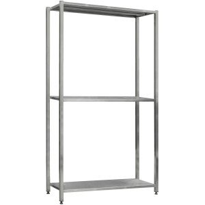 Стеллаж сварной из нержавеющей стали СжН-3-1700x500x1800