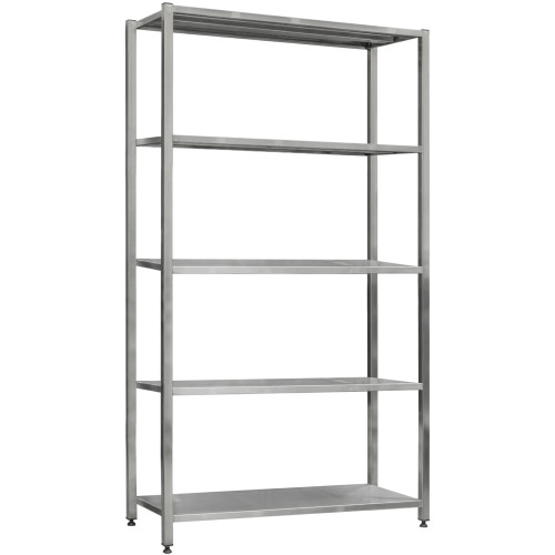 Стеллаж сварной из нержавеющей стали СжН-5-1500x400x2000