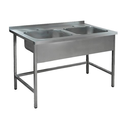 Мойка из нержавеющей стали двухсекционная цельнотянутая 1000×700×850
