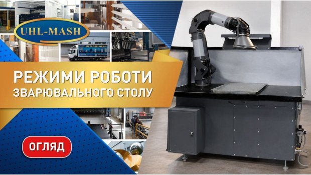  Налаштування режимів роботи зварювального столу