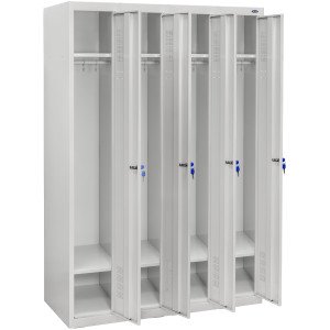 Шкаф одежный металлический ШОМ-300/4 вик.06