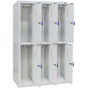 Шкаф одежный металлический ШОМ-300/3-6