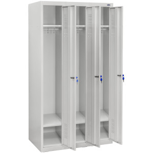 Шкаф одежный металлический ШОМ-400/3 вик.06