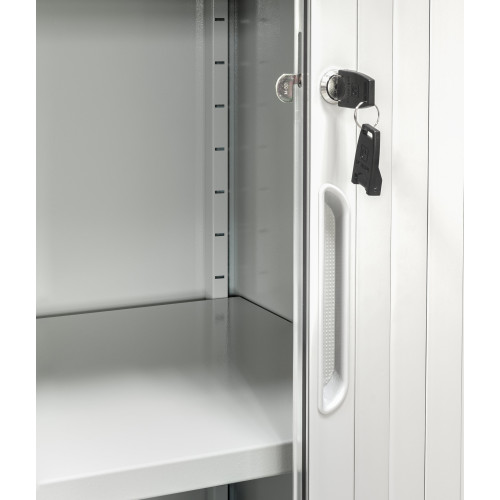 Канцелярский шкаф с роллетными дверьми ШКГ-10 р RAL-7035