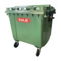Контейнер пластиковий для ТПВ ТМ "SULO" 1100 л. Плоска кришка в кришці, Зелений