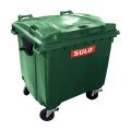 Контейнер пластиковий для ТПВ ТМ "SULO" 1100 л. Плоска кришка Зелений