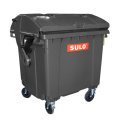 Контейнер пластиковий для ТПВ ТМ «SULO» 1100 л. сферична кришка, кришка в кришці, Сірий