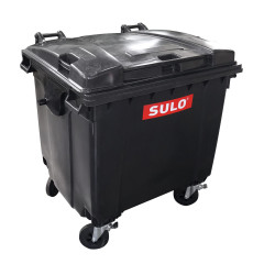 Контейнер пластиковий для ТПВ ТМ "SULO" 1100 л. Плоска кришка Cірий