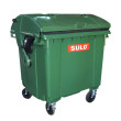 Контейнер пластиковый для ТБО ТМ «SULO» 1100 л. сферическая крышка, крышка в крышке, Зеленый