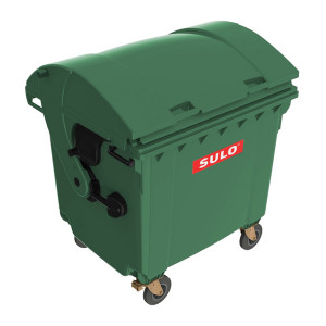 Контейнер пластиковый для ТБО ТМ «SULO» 1100 л. сферическая крышка, Зеленый 