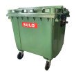 Контейнер пластиковий для ТПВ ТМ "SULO" 1100 л. Плоска кришка в кришці, Зелений