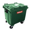 Контейнер пластиковий для ТПВ ТМ "SULO" 1100 л. Плоска кришка Зелений