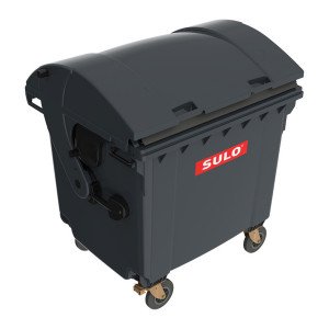 Контейнер пластиковый для ТБО ТМ «SULO» 1100 л. сферическая крышка, Серый