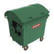 Контейнер пластиковий для ТПВ ТМ «SULO» 1100 л. сферична кришка, Зелений