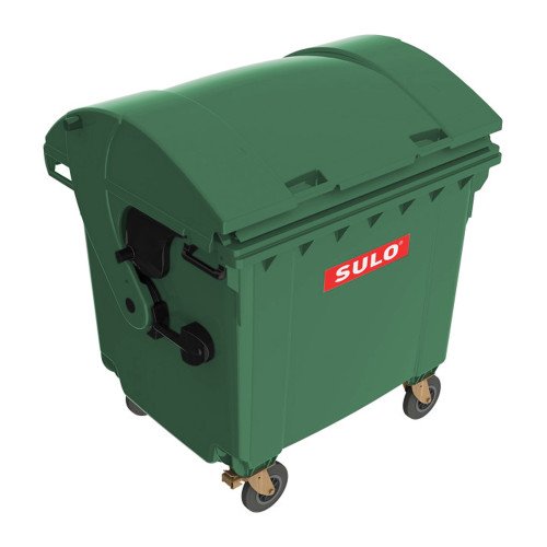 Контейнер пластиковий для ТПВ ТМ «SULO» 1100 л. сферична кришка, Зелений