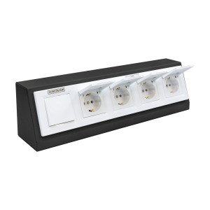 Блок розеток MODUL 4Р с выключателем