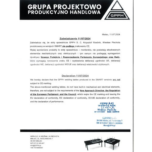 Стіл зварювальника GPPH SMART 12 1500х1000 з системою отворів 28 мм на ніжках