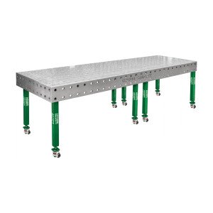 Стол сварщика GPPH SMART 12 3000х1480 с системой отверстий 16 мм на колесиках