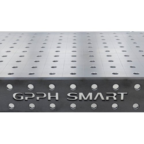 Стол сварщика GPPH SMART 12 1500х1000 с системой отверстий 28 мм на колесиках