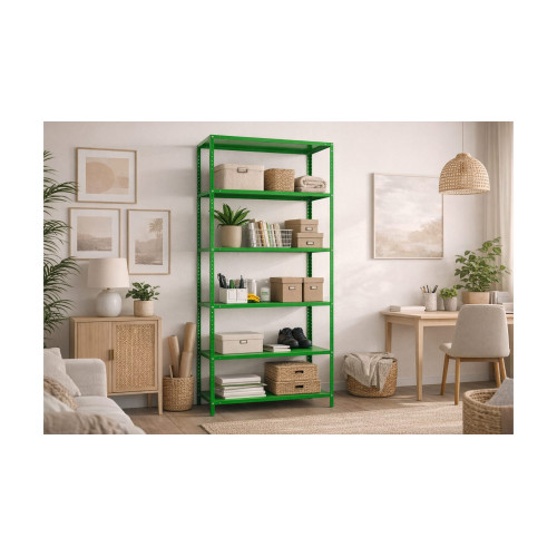 Стелаж МС 5 полиць 1970×1000×400 Зелений (RAL-6018)