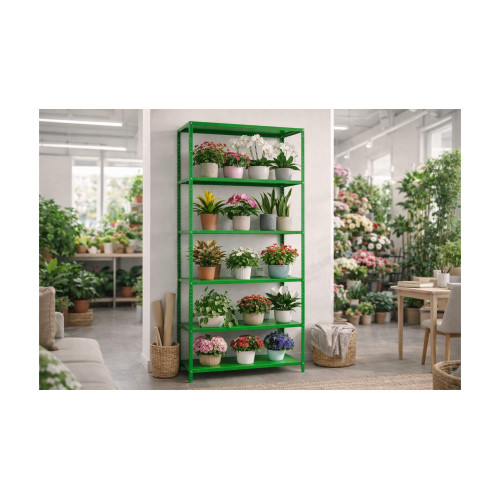 Стелаж МС 5 полиць 1970×1000×400 Зелений (RAL-6018)