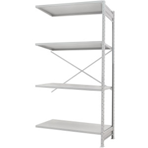 Стеллаж ПС 1500x600x1500 (4 полки) приставной (250 кг на полку)