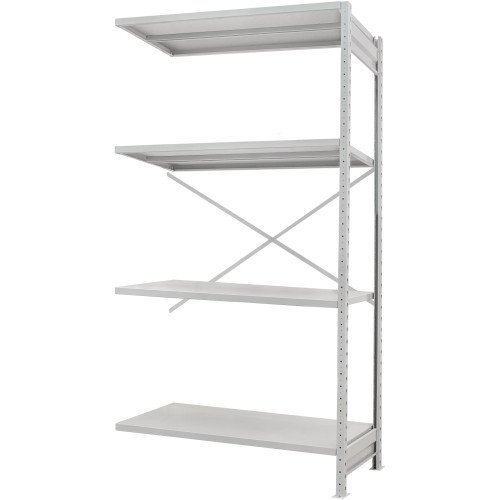 Стеллаж ПС 1500x500x1500 (4 полки) приставной (150 кг на полку)