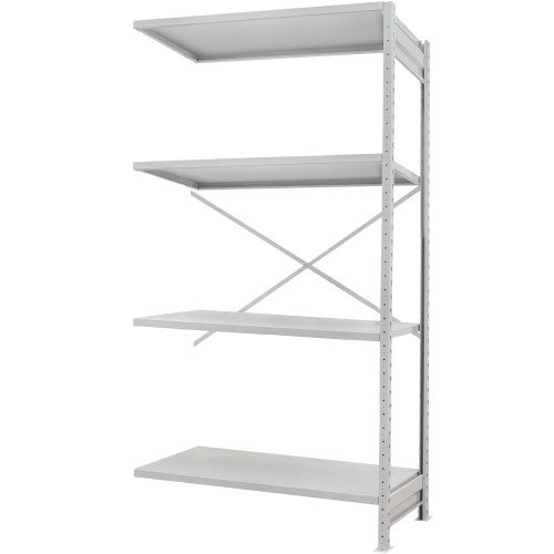 Стеллаж ПС 1500x500x1500 (4 полки) приставной (250 кг на полку)