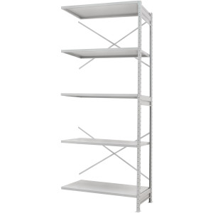 Стелаж ПС 1500x600x2000 (5 полиць) приставний (100 кг на полицю)