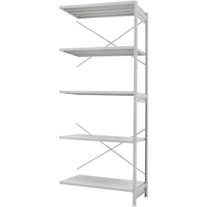 Стеллаж ПС 1150x600x2000 (5 полок) приставной (250 кг на полку)