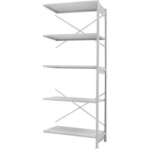 Стеллаж ПС 1000x400x2000 (5 полок) приставной (100 кг на полку)