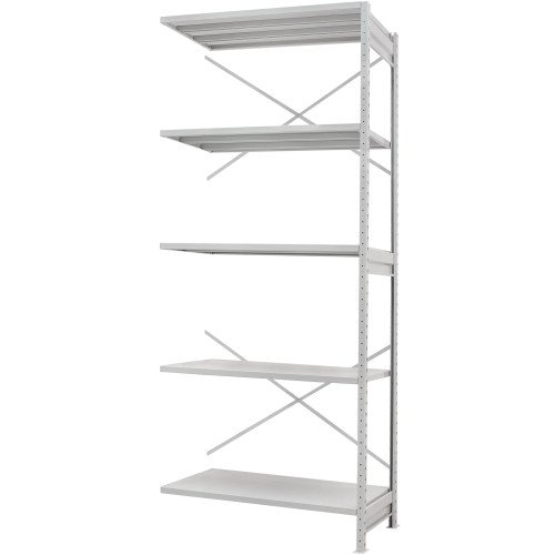 Стеллаж ПС 1500x400x2000 (5 полок) приставной (200 кг на полку)