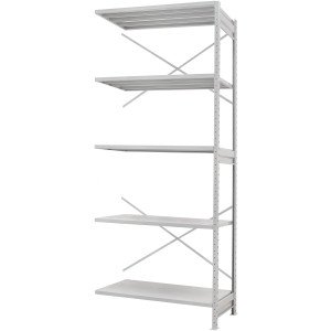 Стеллаж ПС 1500x500x2000 (5 полок) приставной (250 кг на полку)