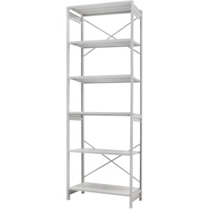 Стелаж ПС 1500x600x2500 (6 полиць) основний (200 кг на полицю)