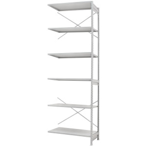 Стелаж ПС 1000x600x2500 (6 полиць) приставний (100 кг на полицю)