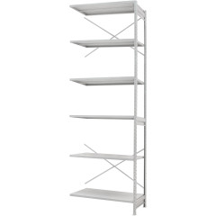 Стелаж ПС 1500x600x2500 (6 полиць) приставний (150 кг на полицю)