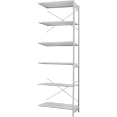 Стелаж ПС 1500x600x2500 (6 полиць) приставний (200 кг на полицю)