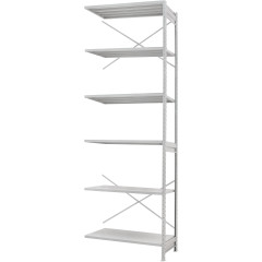 Стелаж ПС 1500x600x2500 (6 полиць) приставний (250 кг на полицю)